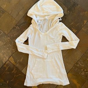 COPY - James Perse Waffle tunic hoodie top. M